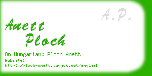 anett ploch business card